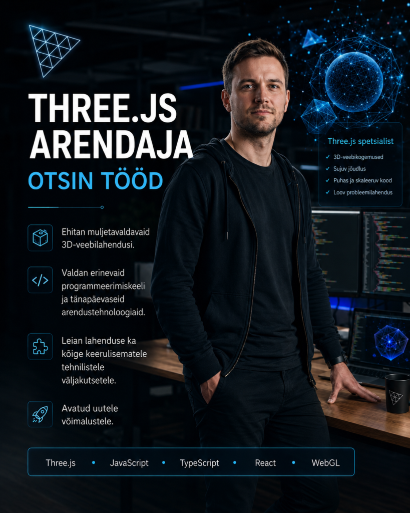 Otsin tööd Threejs arendajana